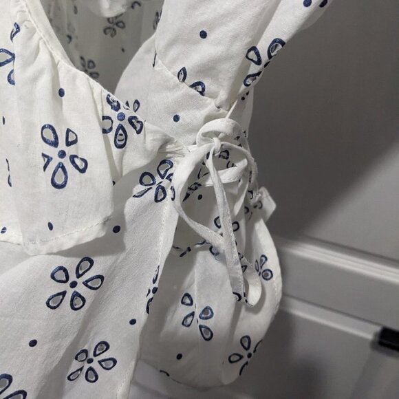 Zara | Eyelet Ruffle Wrap Top - Picture 6 of 10